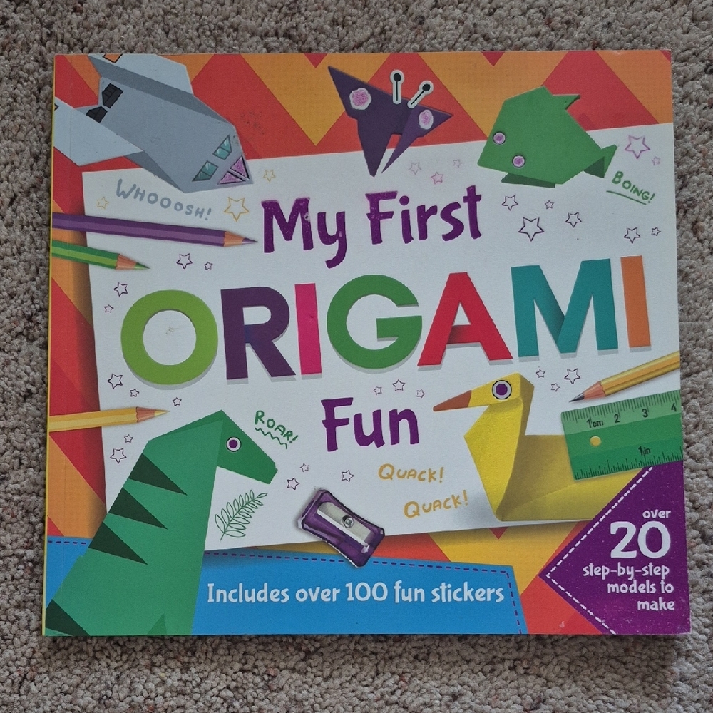 My First Origami Fun 100 Stickers 20 Kids Paper Folding Crafts Homeschool Art
